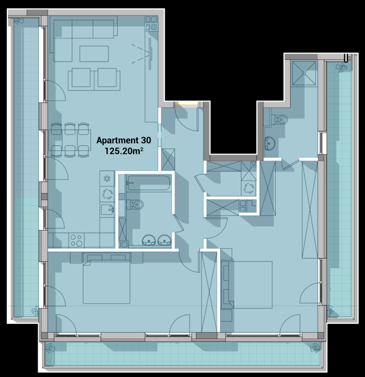 Two bedroom apartment image 59191
