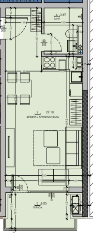 One-bedroom apartment in a residential complex of 8 buildings at the EXCAVATION stage in the Malinova Dolina residential area image 74043