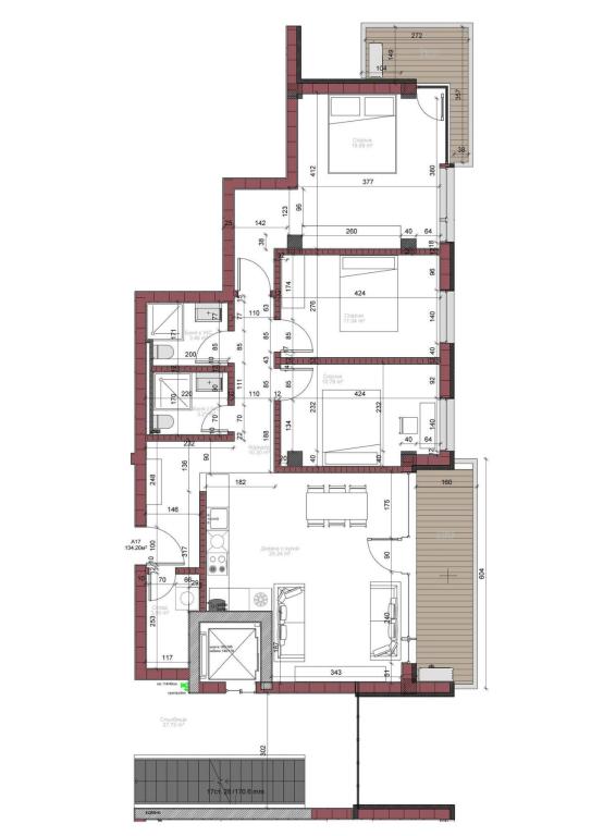 Four-room apartment in Gorublyane residential area image 75103