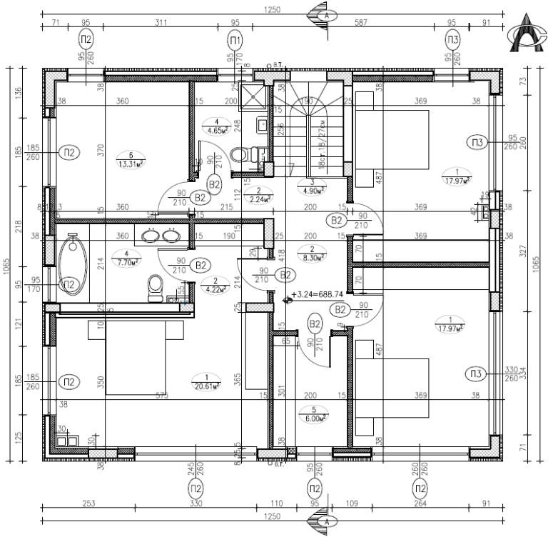 Two-storey house in a complex of 3 houses UNDER CONSTRUCTION in the village of Lozen image 75928