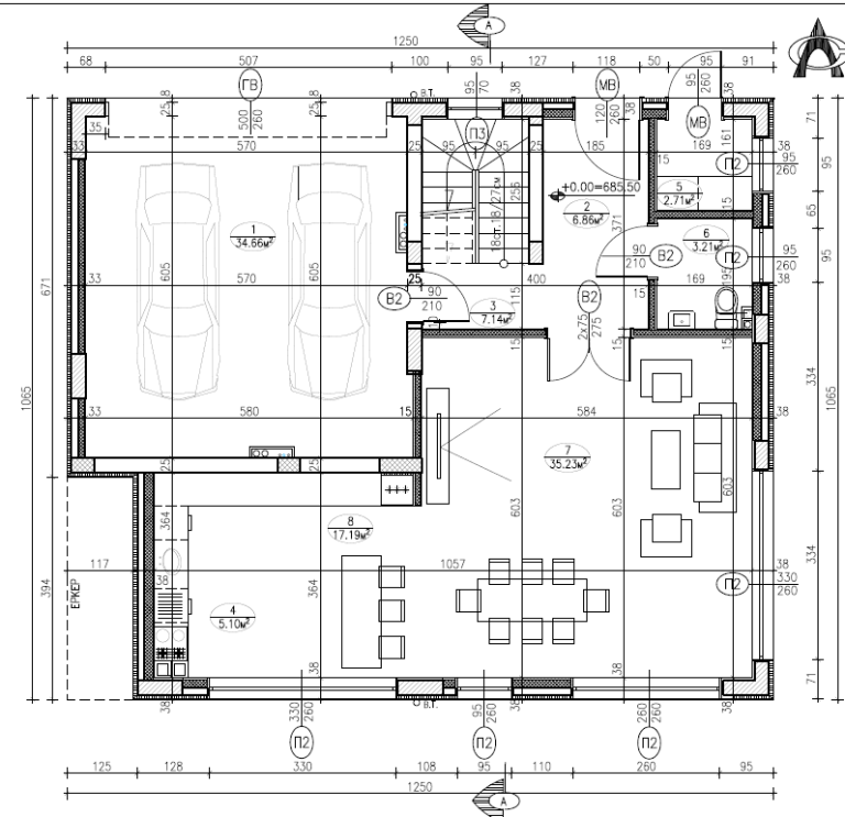 Two-storey house in a complex of 3 houses UNDER CONSTRUCTION in the village of Lozen image 75927