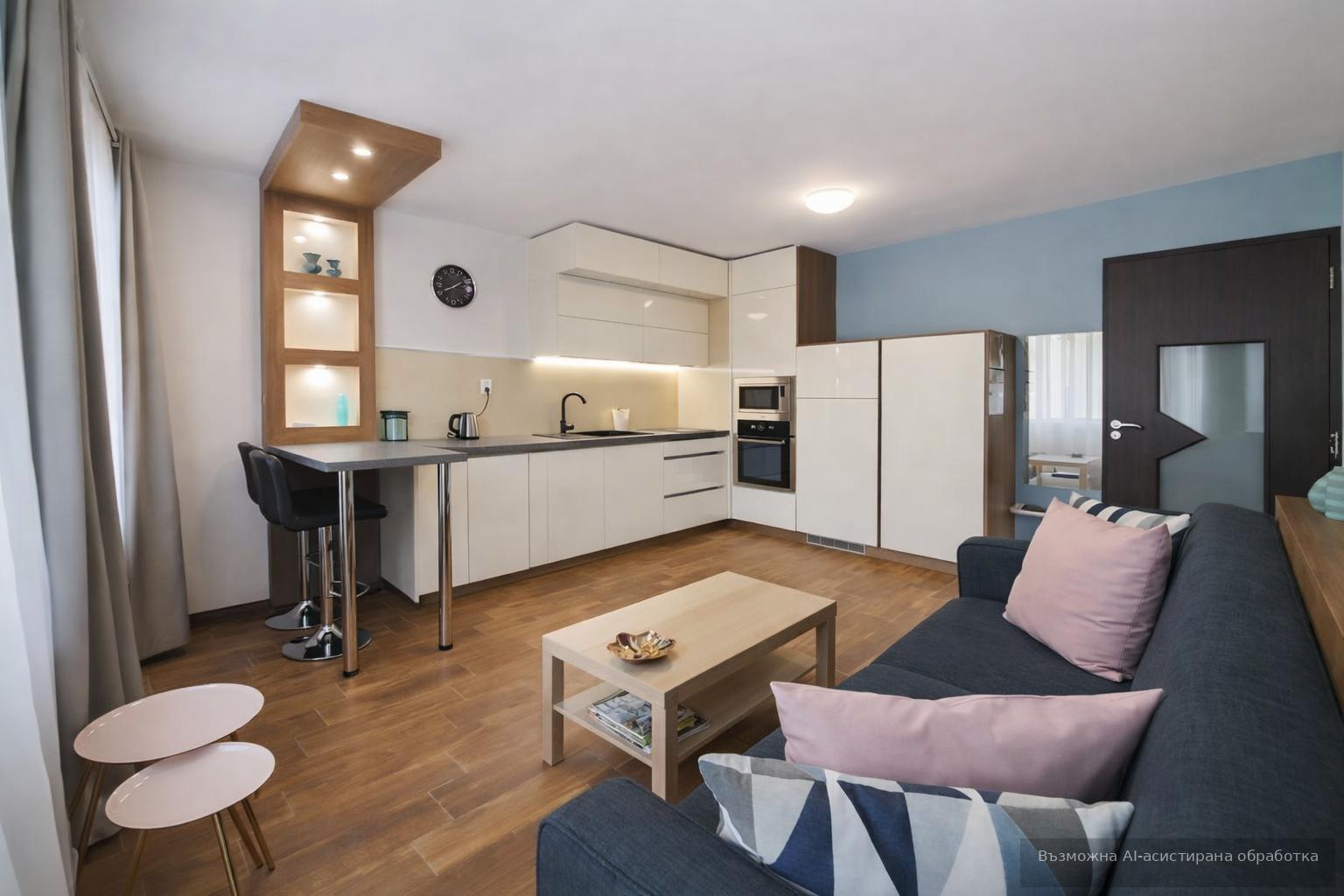 One-bedroom apartment in the Karshiyaka district, in a modern building.