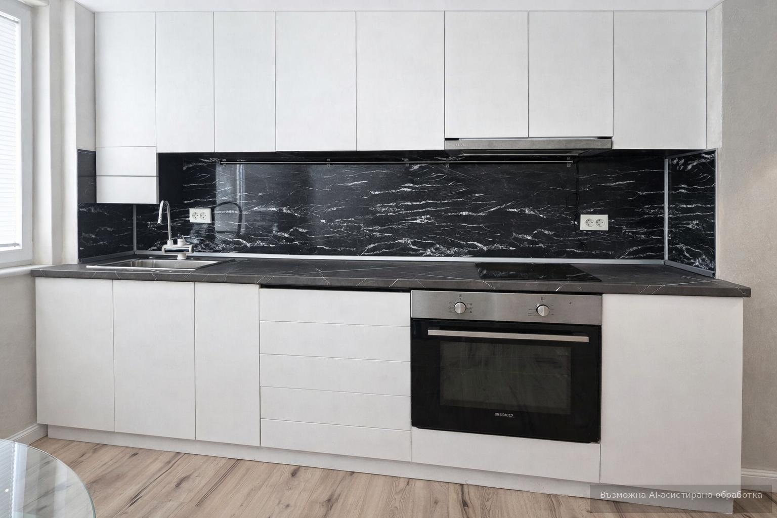 Semi-furnished four-room apartment in the Trakia residential district.