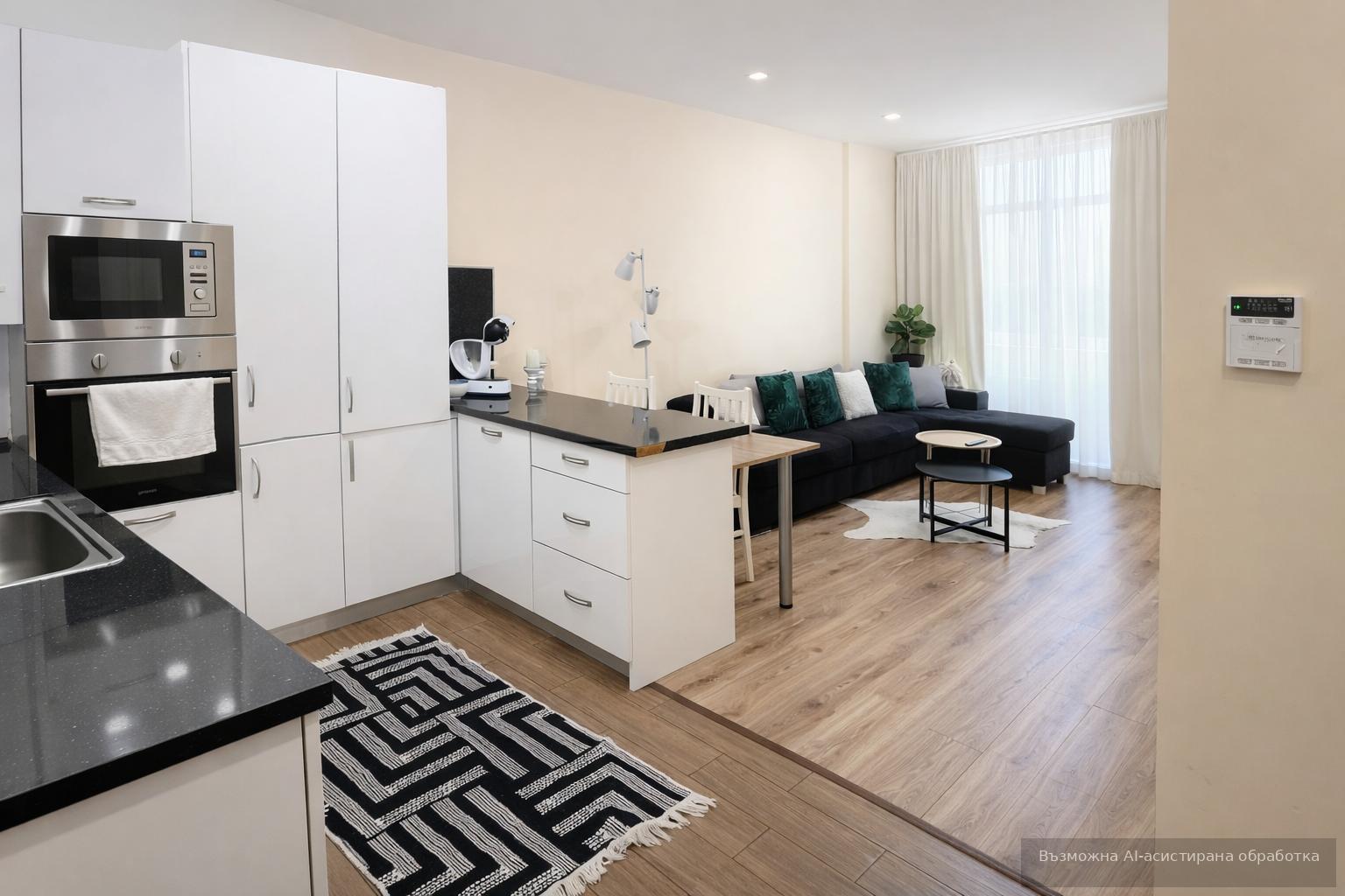 Modern one-bedroom apartment in the city center area – includes building maintenance fees, internet, and TV!