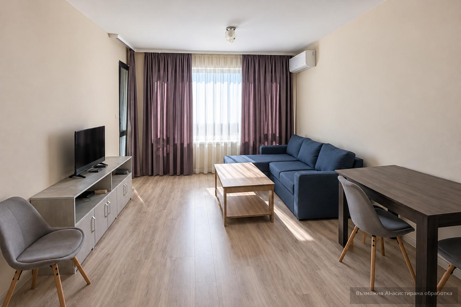 One-bedroom apartment in the Hristo Smirnenski neighborhood – includes internet and TV! image 1
